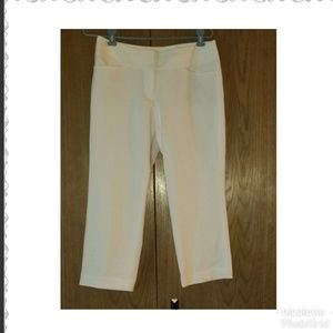 Express Editor white capri dress pants # Ivory Trousers